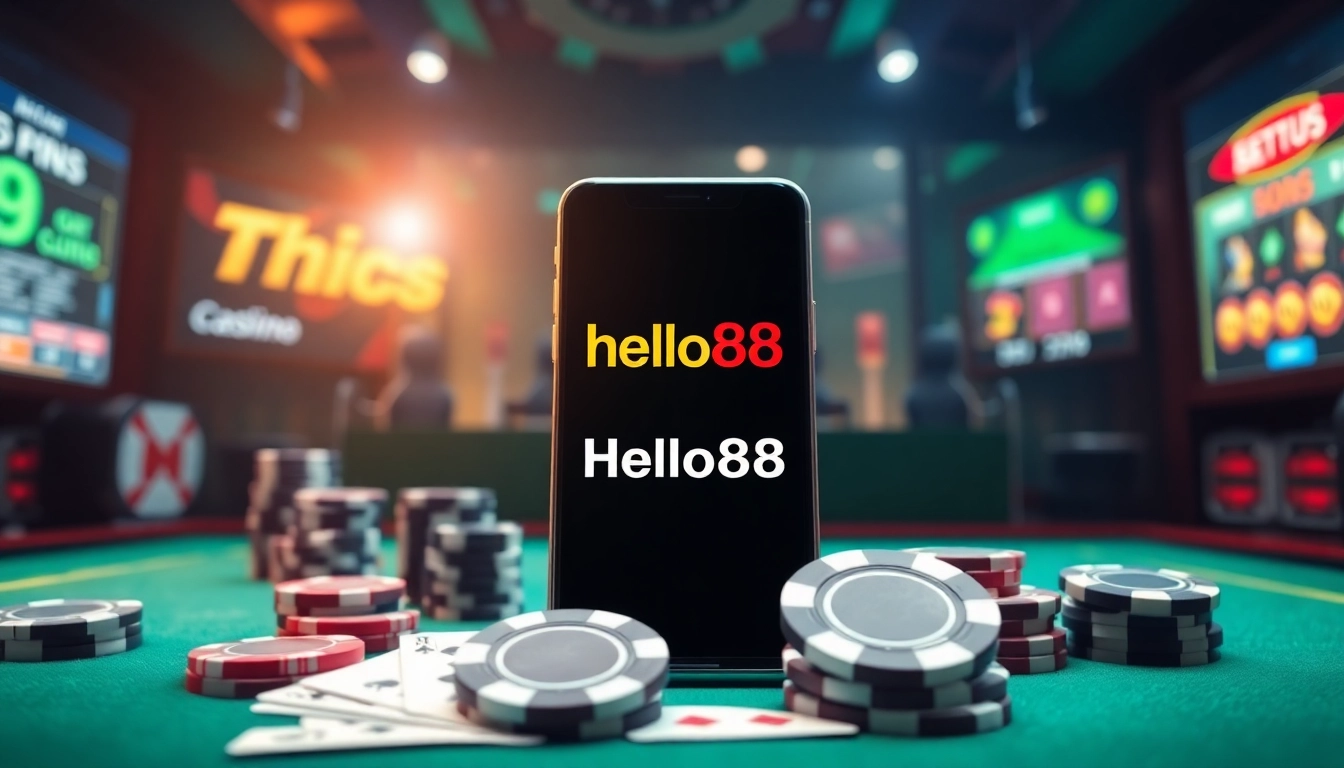 Explore the dynamic online gaming experience with hello88win.live, featuring a sleek app interface.