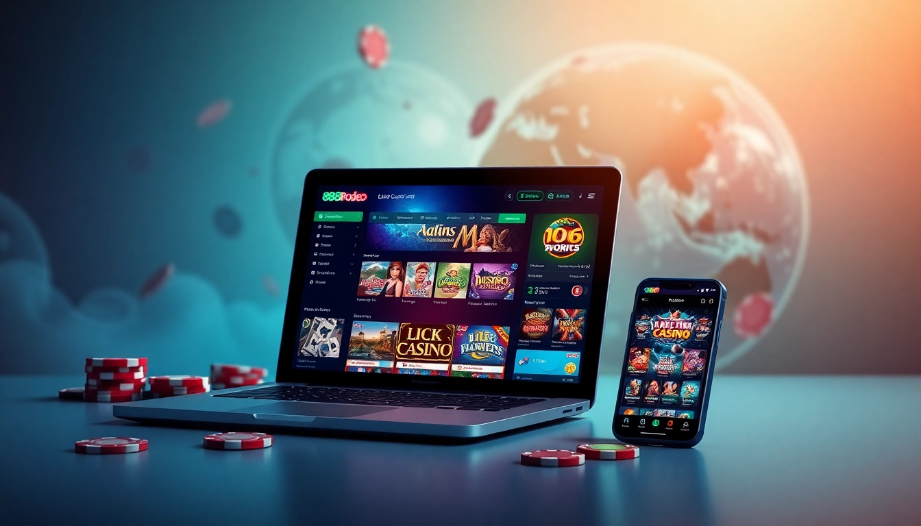 Interactive gaming setup showcasing 888b.rodeo's vibrant online platform with casino elements.
