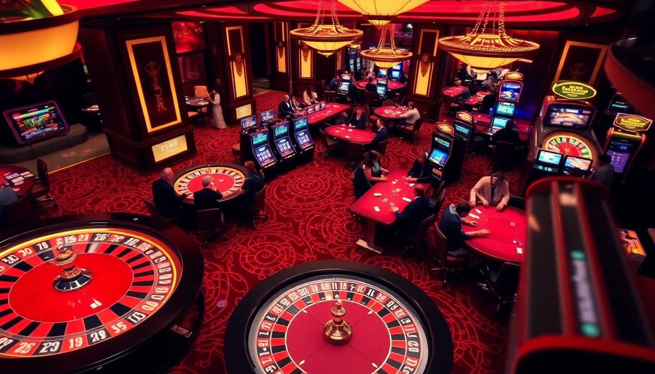 fun79 players enjoying a thrilling casino experience with vibrant tables and action-packed games.